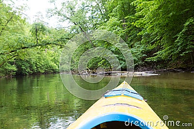 Kayaking by Krutynia river in Poland Stock Photo