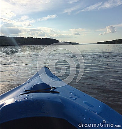 Kayaking on the Mississippi River Stock Photo