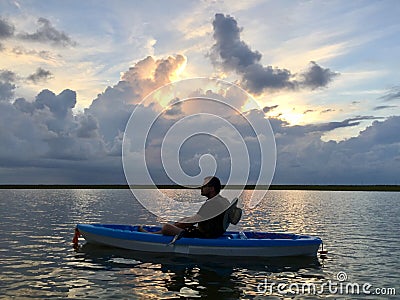 Kayaking at sunrise Editorial Stock Photo