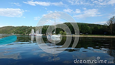 Kayaks in Bohemia and Slapy Editorial Stock Photo