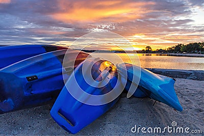 Traverse City Michigan Scenic Beach Sunrise Stock Photo