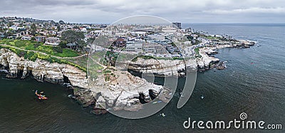 Kayaks tour the La Jolla Ecological Reserve Stock Photo