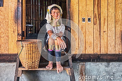 Kayan Woman Editorial Stock Photo