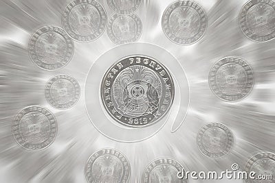 Kazakh money - Tenge Stock Photo