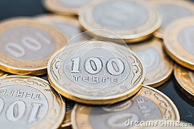 Kazakh money - tenge Stock Photo