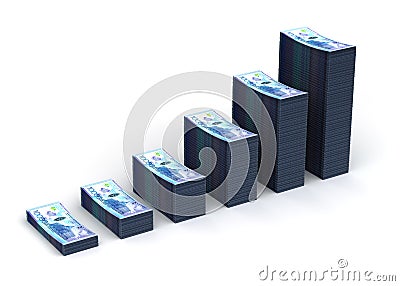 Kazakh Tenge Graph Stock Photo