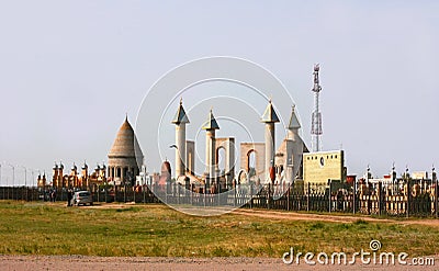 A Muslim graveyard with a lot of graves. Editorial Stock Photo