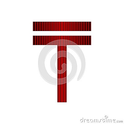 Kazakhstani tenge symbol Vector Illustration