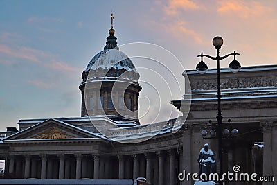 Kazan Cathedral, Kazan Square Stock Photo