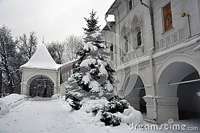 Kazan icon church. Architecture of Kolomenskoye park in Moscow. Stock Photo