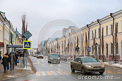 View of car traffic on Kremlin street Editorial Stock Photo