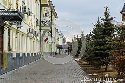 Kazan, Russia. Kremlin street - street in the historical part of the city Editorial Stock Photo