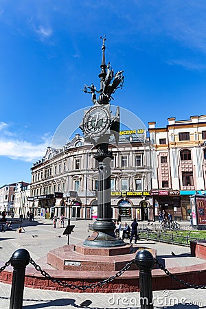 KAZAN, RUSSIA - MAY 13, 2016: Bronze monumental-decorative compo Editorial Stock Photo