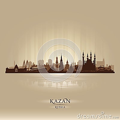 Kazan Russia skyline city silhouette Vector Illustration