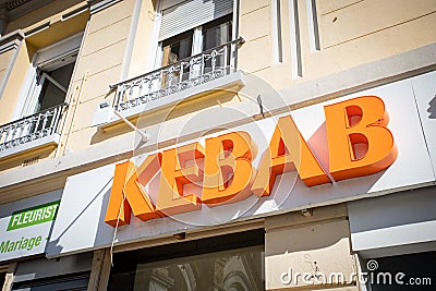 Kebab fast food store Editorial Stock Photo