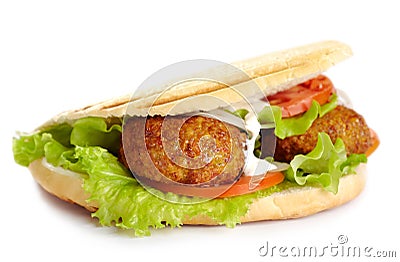 Kebab sandwich Stock Photo