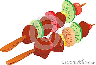 Kebab Vector Illustration