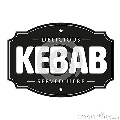Kebab vintage sign stamp Vector Illustration