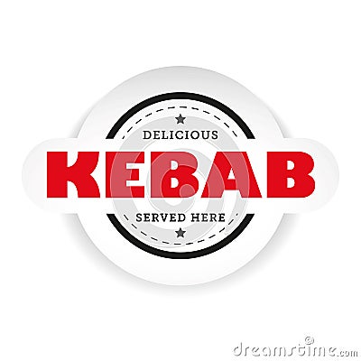 Kebab vintage stamp sign Vector Illustration