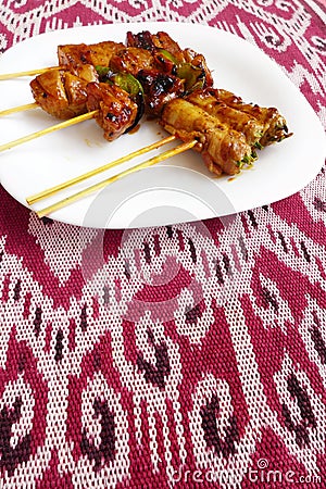 Kebabs asian style fast food Stock Photo