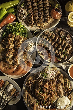 Kebap giaourtlou,chiken meat and doner Stock Photo