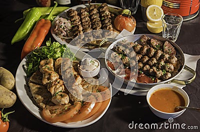 Kebap giaourtlou and chiken meat Stock Photo