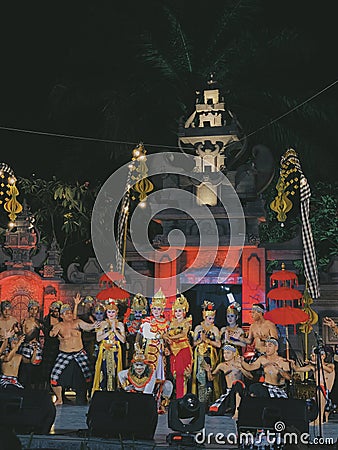 Kecak dance from Bali Editorial Stock Photo