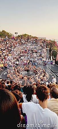 Kecak show in ubud Denpasar Bali Editorial Stock Photo