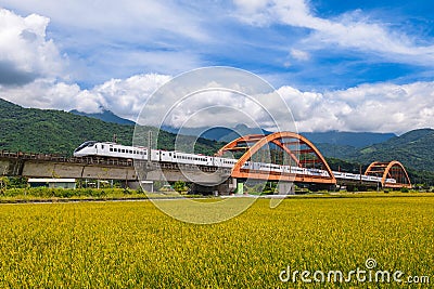 Kecheng bridge near yuli railway station in hualien, taiwan Stock Photo
