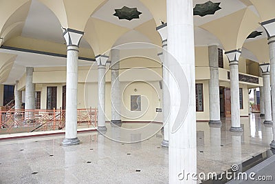 Kediri, East Java Indonesia - February 21th 2021: The porch of the great mosque of kediri city Editorial Stock Photo