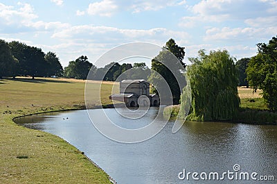 kedleston hall gardens at national trust in derbyshire Editorial Stock Photo