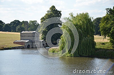 kedleston hall gardens at national trust in derbyshire Editorial Stock Photo