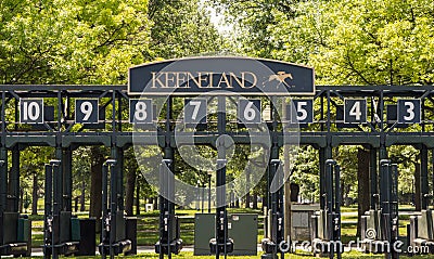 Keeneland Race Track Starting Gate In Lexington Kentucky Editorial Stock Photo