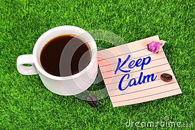 Keep calm with coffee Stock Photo