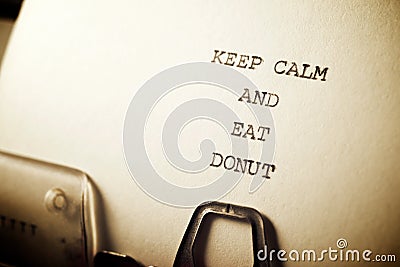 Keep calm and eat donut Stock Photo