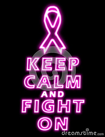 Keep calm and fight against breast cancer Stock Photo