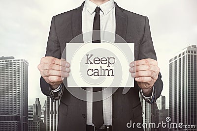 Keep calm on paper Stock Photo