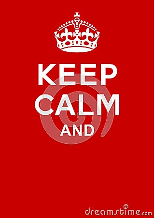 Keep calm poster Vector Illustration