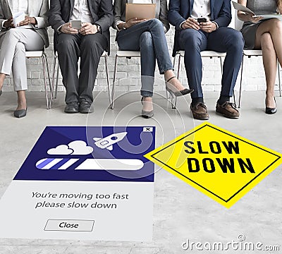 Keep Calm Reduce Speed Relax Slow Down Concept Stock Photo