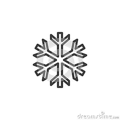 Keep frozen sign line icon Vector Illustration