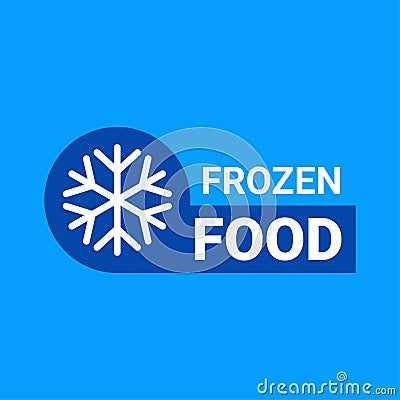 Keep frozen vector logo illustration. Frozen product label badge pictogram. Winter frozen food symbol sticker packaging. Vector Illustration