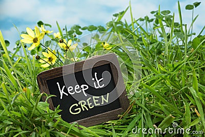 Keep it green Stock Photo