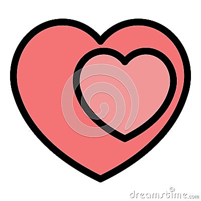 Keep heart health icon vector flat Stock Photo