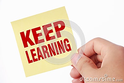 Keep learning Stock Photo