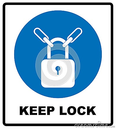 Keep locked sign Vector Illustration