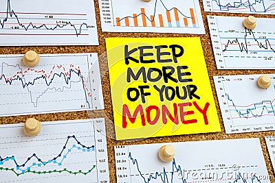 Keep more of your money Stock Photo