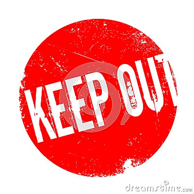 Keep Out rubber stamp Stock Photo