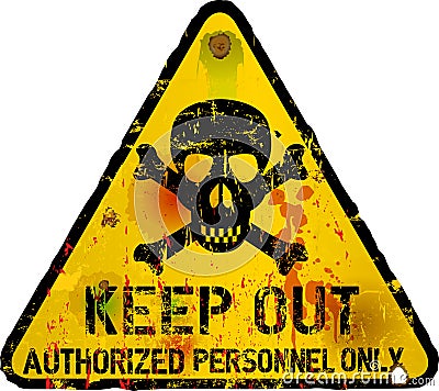 Keep out sign, warning Vector Illustration