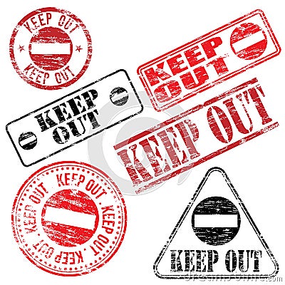 Keep Out Stamp Vector Illustration