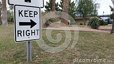 Keep right sign Stock Photo